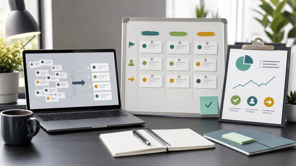 WordPress form submissions arranged into an AI review board with ROI markers