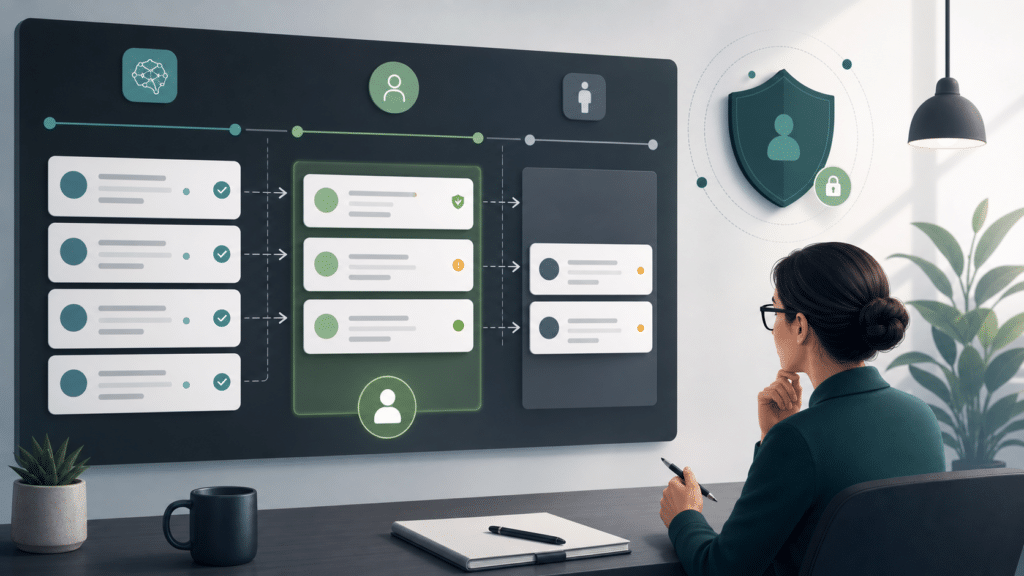 Human review checkpoint for WordPress form submissions with privacy and approval cues