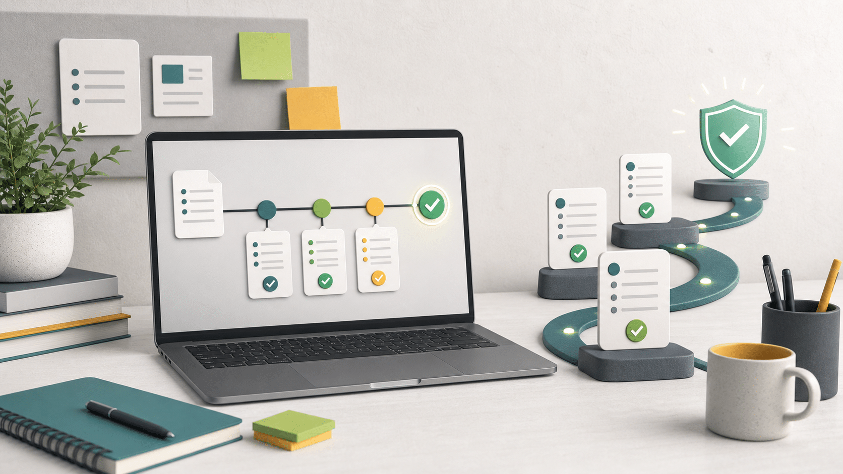 A clean audit trail turns WordPress form review results into checked cards staff can revisit later.