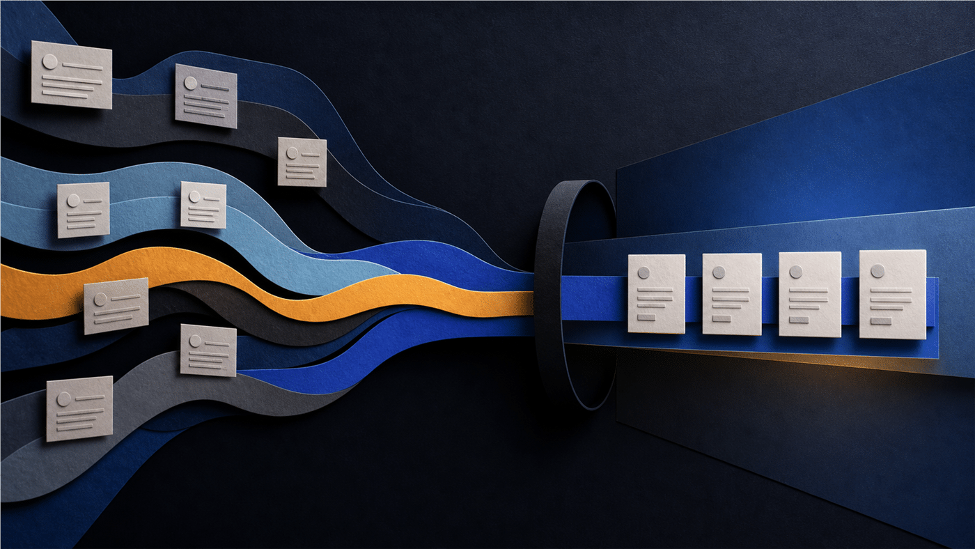Campaign source paths flowing into a focused review queue for qualified WordPress form leads