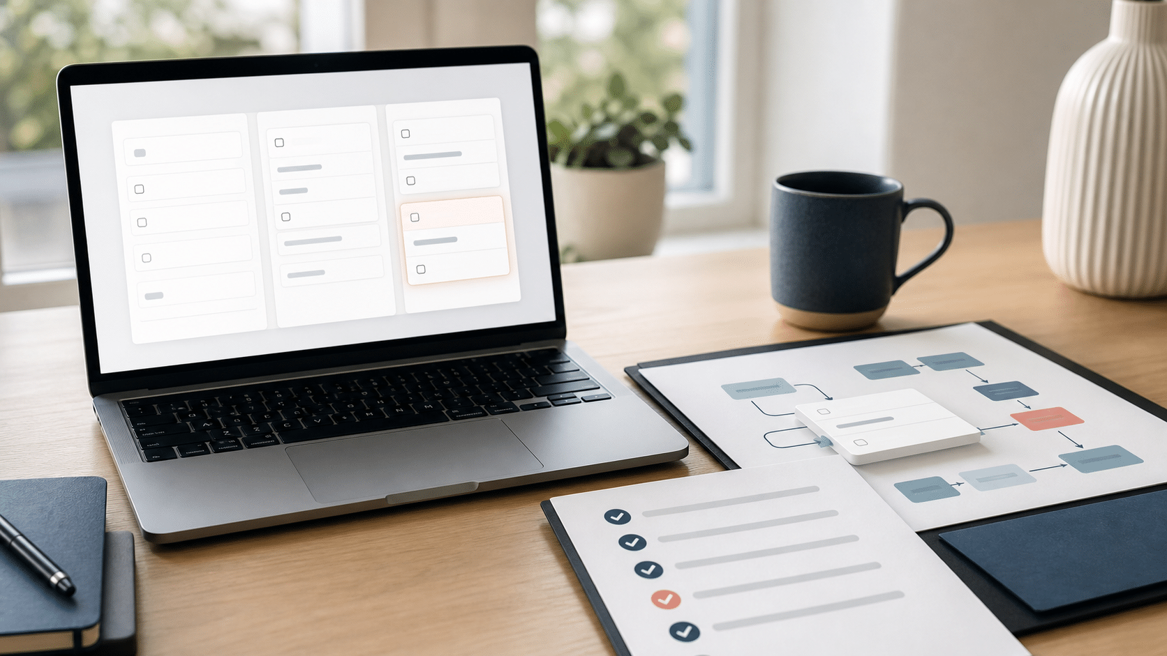 A WordPress form field card checked against a mapped review workflow before release