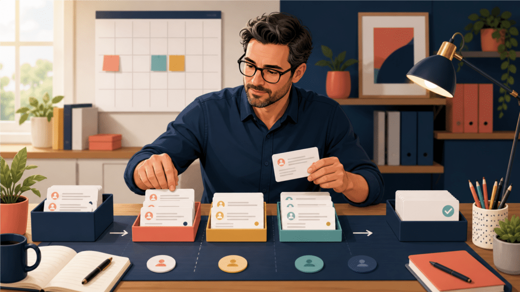 A WebMaster organizes incoming campaign form cards into owned review queues before submissions increase