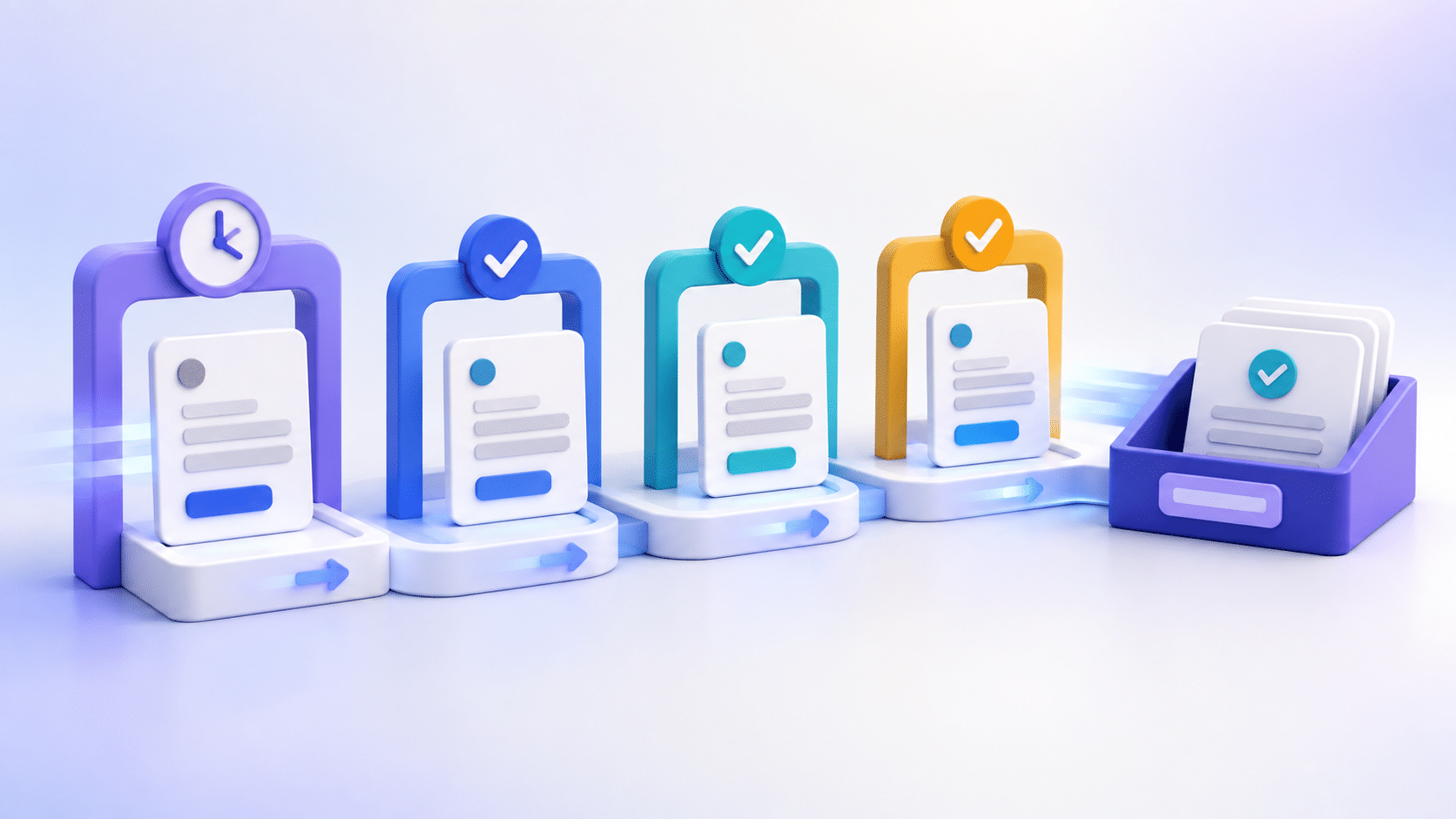 Test submission moving through checkpoints from a WordPress form to a monitored queue
